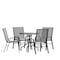 Flash Furniture 5PC Patio Set-31.5RD Glass Table, 4 Gray Chairs TLH-0702303C-GY-GG - alternate 10